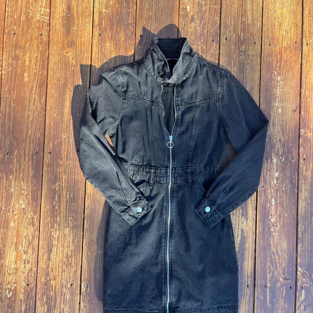 black denim dress